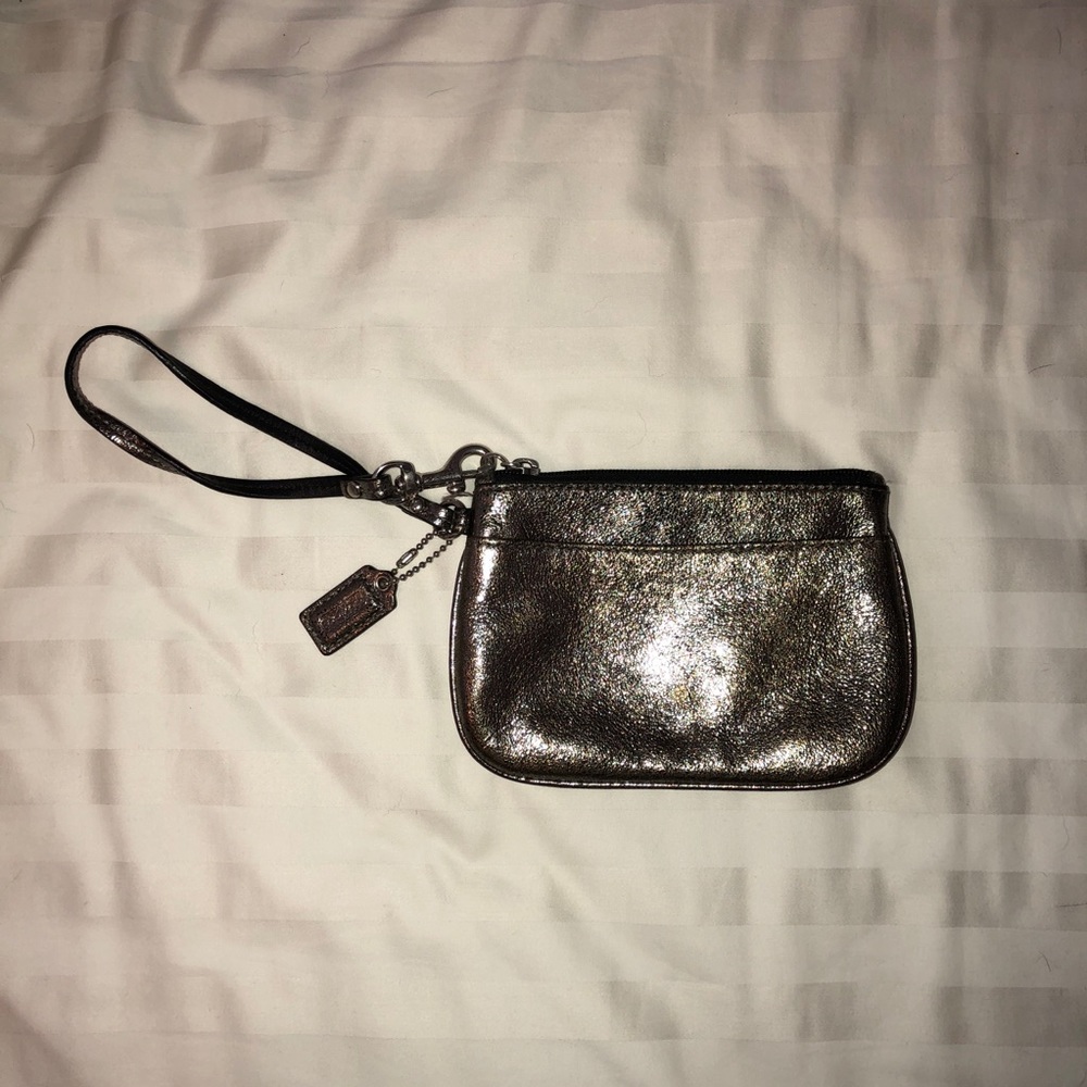 Coach Metallic Wristlet